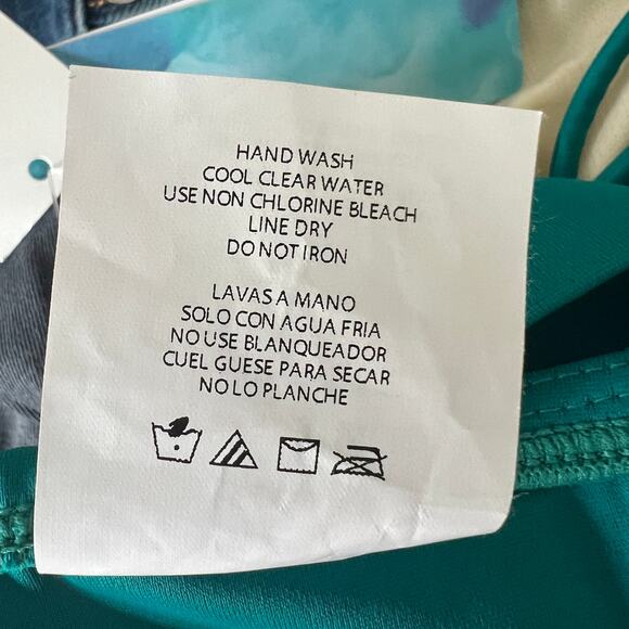 Beach Betty Women's Teal Plunge Lace-Up Bikini Top - Size X-Large - NWT - Picture 3 of 6